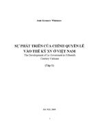 Sự phát triển của chính quyền lê vào thế kỷ xv ở việt nam 1