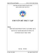 Một số giải pháp nâng cao hiệu quả sản xuất kinh doanh ở Công ty Cổ phần may Việt Tiến 1