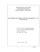 Hoạt động huy động vốn tại NHN PTNT CN Thanh Xuân