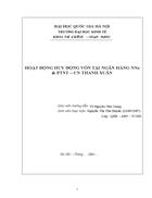 Hoạt động huy động vốn tại NHNNo PTNT CN Thanh Xuân