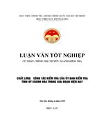 Chất lượng công tác kiểm tra của ủy ban kiểm tra tỉnh ủy Khánh Hòa trong giai đoạn hiện nay