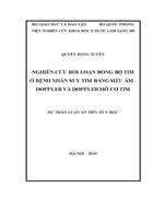 Nghiên cứu rối loạn đồng bộ tim ở bệnh nhân suy tim bằng siêu âm doppler và doppler mô cơ tim