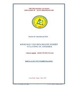 Khảo sát văn hóa doanh nghiệp của Công Ty ANGIMEX