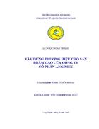 Xây dựng thương hiệu cho sản phẩm gạo của công ty cổ phần angimex