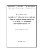 Nghiên cứu rối loạn đồng bộ tim ở bệnh nhân suy tim mạn tính bằng siêu âm doppler và doppler mô cơ tim