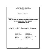 Đánh giá công tác thực hiện quy hoạch sử dụng đất của huyện Văn Quan tỉnh Lạng Sơn giai đoạn 2006 2010