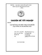 Lập kế hoạch tiêu thụ sản phẩm tại Công ty in đường sắt 1