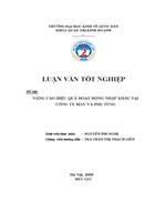 Nâng cao hiệu quả hoạt động nhập khẩu tại công ty Máy và Phụ Tùng