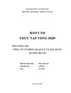 Báo cáo thực tập tổng hợp tại Công ty cổ phần quản lý và xây dựng đường bộ 470