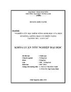 Nghiên cứu đặc điểm nông sinh học của một số dòng giống mận có triển vọng tại Bắc Hà Lào Cai