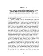 Thực trạng hiệu quả hoạt động MGCK tại CTCK Công thương 1