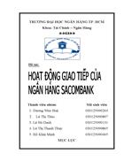 Hoạt động giao tiếp của ngân hàng sacombank