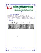 Kiểm soát ô nhiễm từ các quy trình công nghệ xử lý chất thải