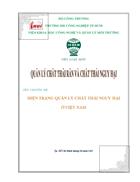 Hiện trạng quản lý chất thải nguy hại ở Việt Nam