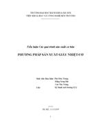 Các quá trình sản xuất cơ bản Công nghệ môi trường ĐHBKHN