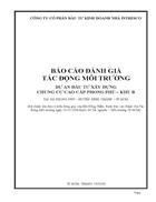 Đánh giá tác động môi trường của dự án đầu tư xây dựng Khu chung cư Phong Phú Khu B tại xã Phong Phú huyện Bình Chánh TP Hồ Chí Minh