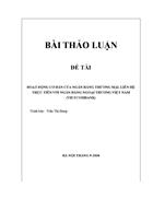 Hoạt động cơ bản của ngân hàng thương mại Liên hệ thực tiễn với ngân hàng ngoại thương việt nam