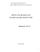 Những vấn đề toàn cầu vấn đề cạn kiệt nguồn nước