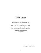 Tiểu Luận Môn công pháp quốc tế Luật biển quốc tế