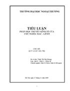 Tiểu luận triết quy luật giá trị