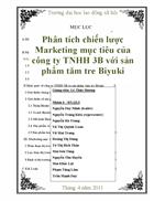 Tìm hiểu chiến lược MKT mục tiêu của công ty TNHH 3B với sản phẩm tăm tre nghệ thuật Biyuki có kèm slide powerpoint