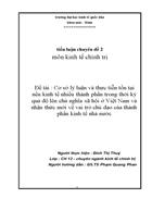 Cơ sở lý luận và thực tiễn tồn tại nền kinh tế nhiều thành phần trong thời kỳ quá độ lên chủ nghĩa xã hội ở Việt Nam và nhận thức mới về vai trò chủ đạo của thành phần kinh tế