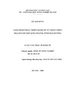 Giải pháp phát triển kinh tế tư nhân trên địa bàn huyện Kim Thành tỉnh Hải Dương