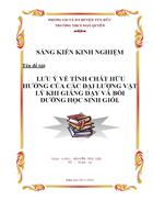 Lưu ý về tính chất hữu hướng của các đại lượng vật lý khi giảng dạy và bồi dưỡng học sinh giỏi