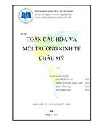 Toàn cầu hóa và môi trường kinh tế châu Mỹ