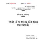 Thiết kế hệ thống dẫn động máy khuấy