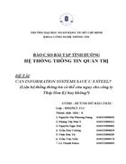 CAN INFORMATION SYSTEMS SAVE U S STEEL Liệu hệ thống thông tin có thể cứu nguy cho công ty Thép Hoa Kỳ hay không