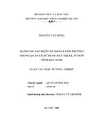 Đánh giá tác động xã hội và môi trường trong quản lý sử dụng đất thị xã Từ Sơn tỉnh Bắc Ninh 118trang