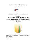 Bộ chứng từ xuất nhập khẩu của doanh nghiệp Việt Nam