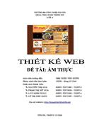 Thiết kế Web Đề tài Ẩm thực