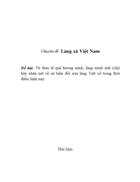 Từ thực tế quê hương mình làng mình anh chị hãy nhận xét về sự biến đổi xưa làng Việt cổ trong thời điểm hiện nay