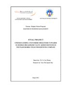 Understanding customers’ behaviors towards 3g mobile broadband value added services in vietnam mobile telecom services company