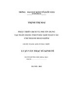 Phát triển dịch vụ phi tín dụng tại Ngân hàng TMCP Dầu khí Toàn Cầu – CN Hoàn Kiếm