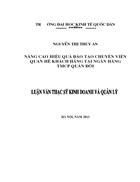 Nâng cao hiệu quả đào tạo chuyên viên quan hệ khách hàng tại ngân hàng TMCP Quân Đội