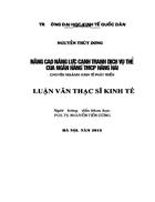 Nâng cao năng lực cạnh tranh dịch vụ thẻ của Ngân hàng TMCP Hàng Hải