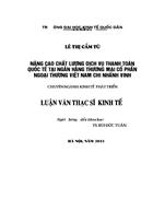 Nâng cao chất lượng dịch vụ thanh toán quốc tế tại ngân hàng thương mại cổ phần ngoại thương Việt Nam – chi nhánh Vinh