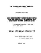 Nâng cao chất lượng thẩm định TCDA trong hoạt động cho vay tại Ngân hàng TMCP Ngoại Thương Việt Nam – CN Hà Nội