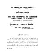 Hoàn thiện công tác phân tích tài chính tại Công ty Cổ phần Cầu 14 - Cienco