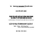 Phân tích hiệu quả hoạt động kinh doanh tại Công ty cổ phần bánh kẹo Hải Hà