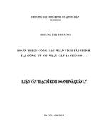 Hoàn thiện công tác phân tích tài chính tại Công ty Cổ phần Cầu 14 - Cienco