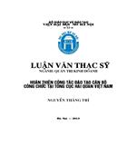 Hoàn thiện công tác đào tạo cán bộ công chức tại Tổng cục Hải quan Việt nam