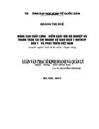 Nâng cao chất lượng kiểm soát nội bộ nghiệp vụ thanh toán tại Chi nhánh Sở giao dịch 1 – NHTMCP Đầu tư và Phát triển Việt Nam