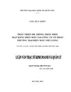 Phát triển hệ thống phân phối mặt hàng điện máy tại Công ty Cổ phần thương mại Điện máy Việt Long