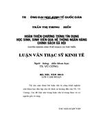 Hoàn thiện Chương trình tín dụng học sinh, sinh viên qua hệ thống Ngân hàng Chính sách xã hội