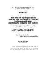 Hoàn thiện thủ tục hải quan đối với hàng hóa nhận gia công tại Việt Nam cho thương nhân nước ngoài (nghiên cứu tại Chi cục Hải quan Gia Thụy)