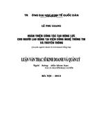 Hoàn thiện công tác tạo động lực cho người lao động tại Viện công nghệ thông tin và truyền thông, trường Đại học Bách Khoa Hà Nội